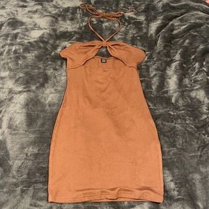 brand new never worn brown size small halter dress